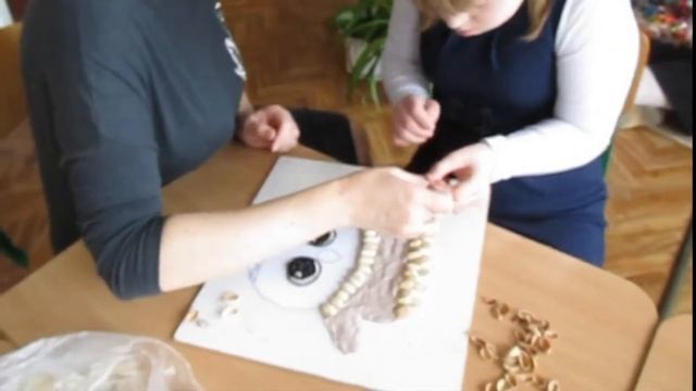 Картина з природного матеріалу  СОВА