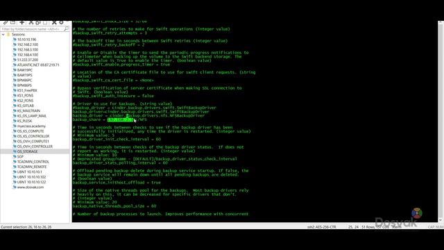 OpenStack - Enabling Cinder Backup Service