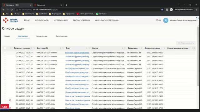 Направления работодателю информации об отсутствии кандидатов