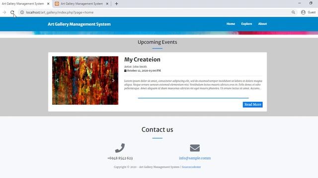 Art Gallery Management System Demo