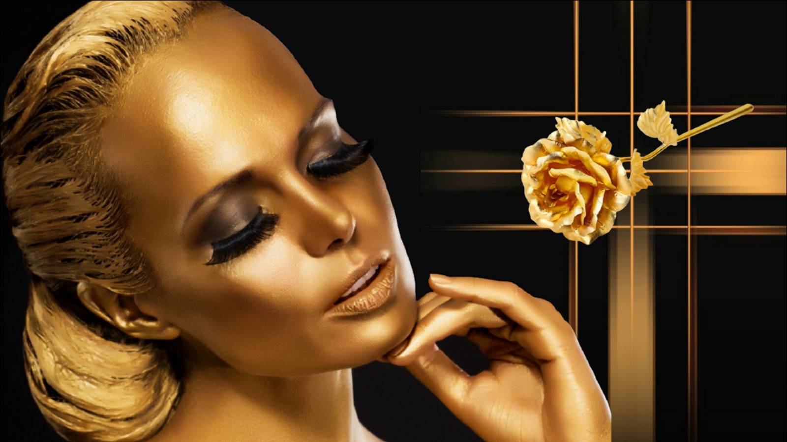 GOLDEN LADY… Женская красота в искусстве золотой боди-арт… Романтическая музыка Эдгара Туниянца