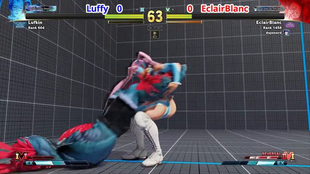 Street Fighter V: EclairBlanc (Blanka) VS Luffy (R. Mika)
