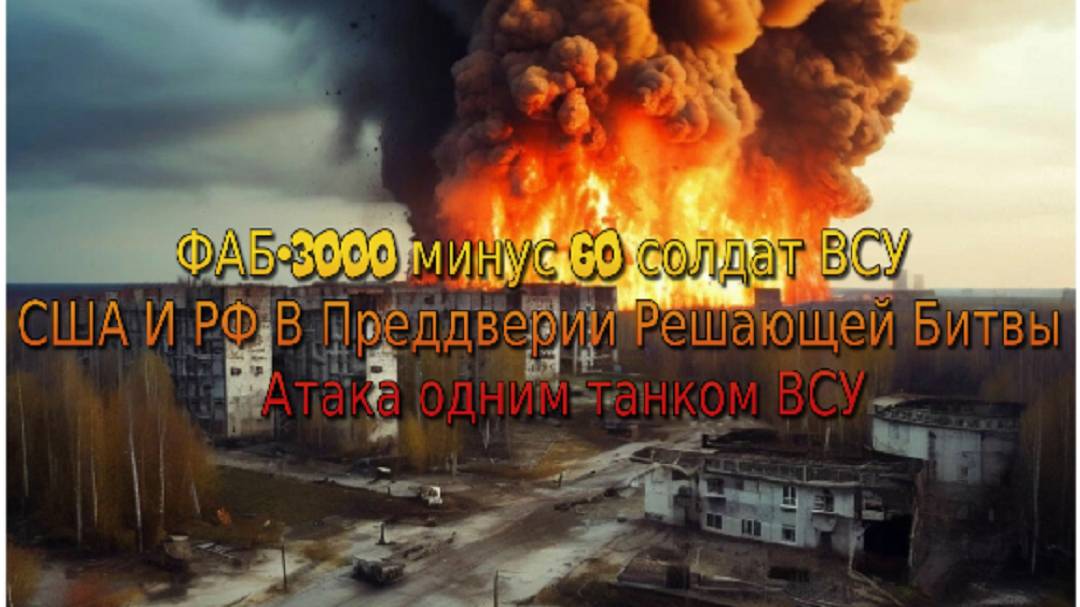 Украинский фронт-ФАБ-3000 минус 60 солдат ВСУ США И РФ В Преддверии Решающей Битвы 27 июня