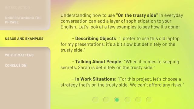 Unraveling the Meaning of "On the Trusty Side"