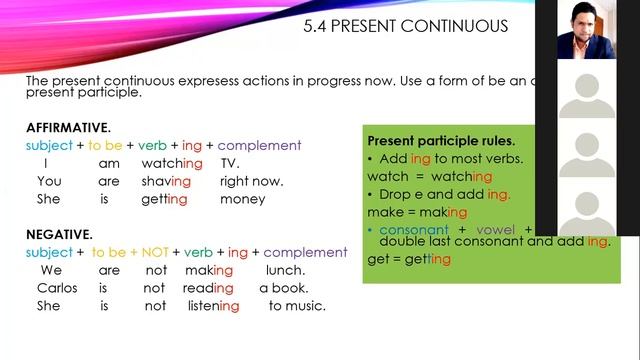 Inglés Corporativo-videoconferencia #13 Present Cointinuous. December 14th.