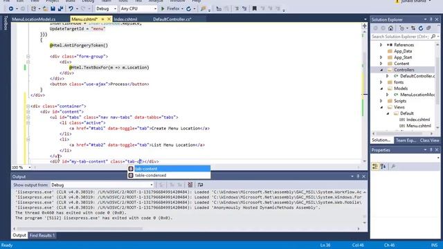 88 ASP .NET MVC - Create Tabs for Menu Location