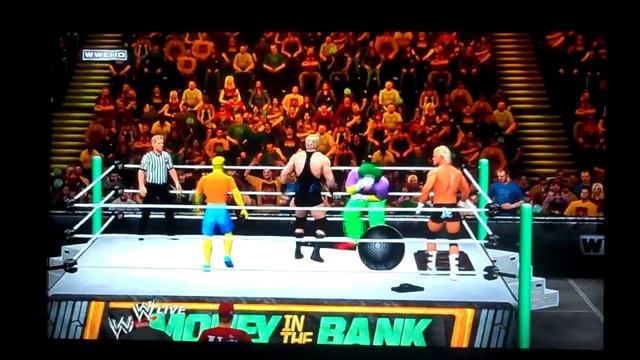 WWE 12: Bart Simpson & Krusty the Clown Vs. Jack Swagger & Dolph Ziggler - Extreme Rules Tornado