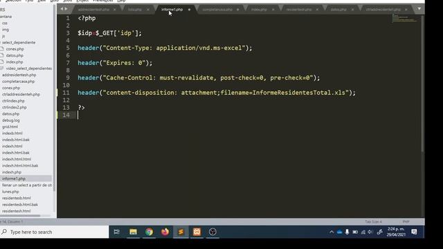 Generar Archivo xls desde PHP