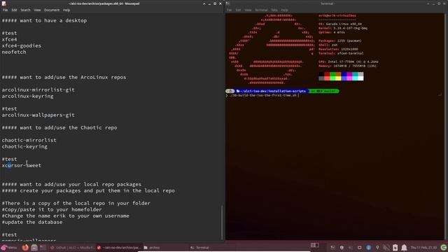 ArcoLinux : 1876 Building the ALCI iso on Garuda Linux