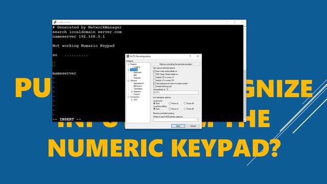 Putty Not Recognize Input From The Numeric Keypad | Bangla