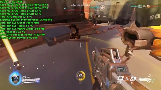 Intel Compute Stick (Core m3) Gaming: Overwatch - 720p