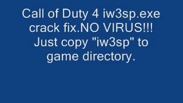 Call of Duty 4 iw3sp.exe FIX!