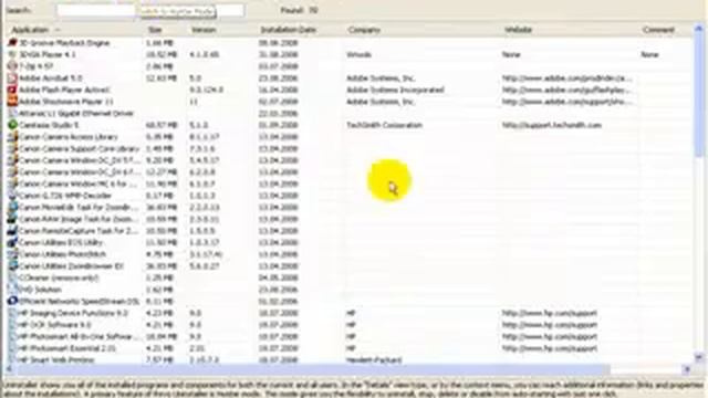 Preview of Revo Uninstaller