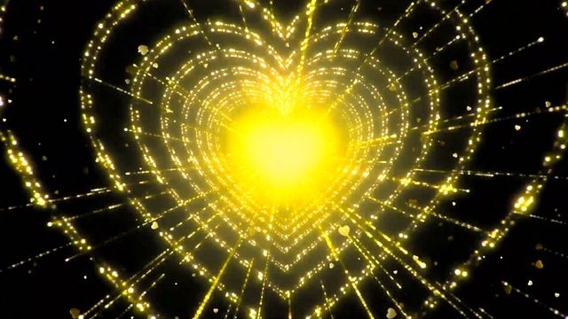 Сердечки фон  Heart  Yellow Hearts  Футажи  Animation  Background video  ФутаЖОР