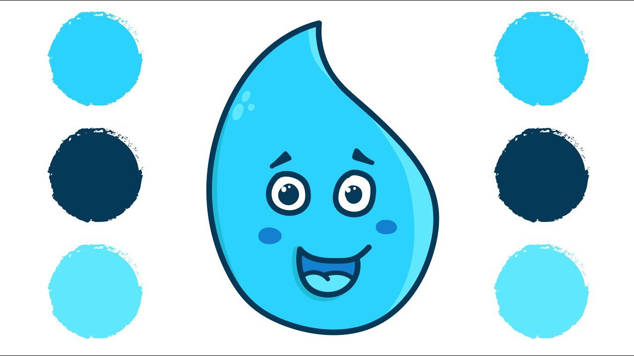 Как нарисовать КАПЛЮ / Раскраска КАПЛЯ / How to draw a DROP / coloring a DROP