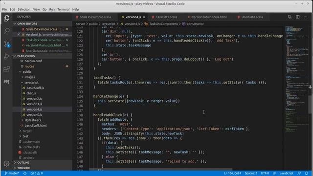 React Task List with Slinky Part 1 Play using Scala
