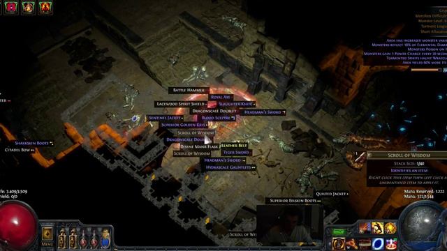 Path of Exile Stream- tryin new build RF Flameblast witch 81