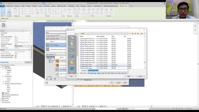 Acad Systems Hexagon Tile to Wood Flooring Transition in Revit