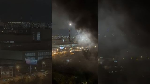 В Москве пожар на улице Бурлакова