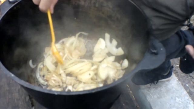 ПВД.Курица с грибами в казане.