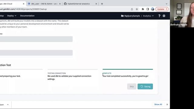 Set up a New dbt Cloud Project BigQuery + Github