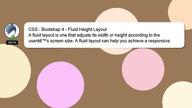 CSS : Bootstrap 4 - Fluid Height Layout