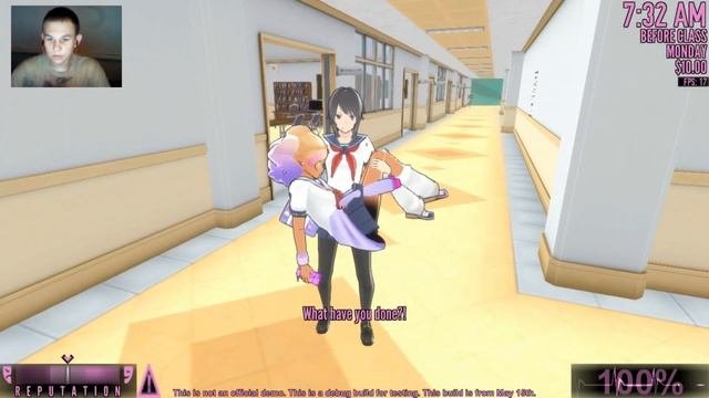 Поставили на колени в Yandere Simualator  Яндере симулятор
