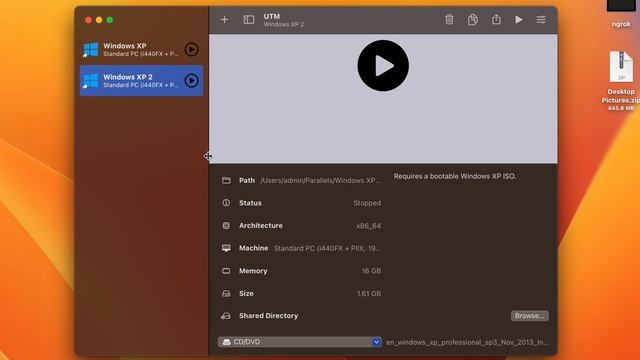 Install Windows games on M1 and intel Mac with UTM