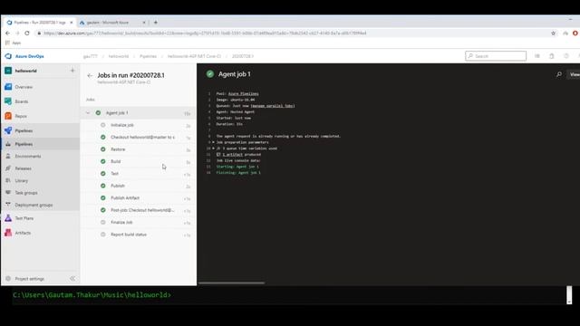 Build Your First CI/CD Pipeline using Azure DevOps (Classic Editor)