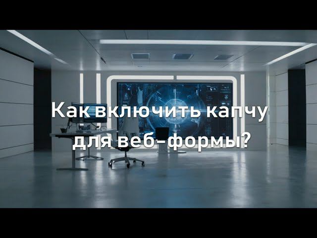 Как включить капчу для веб формы?
