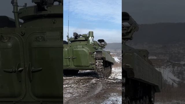БМП-2 с новым боевым модулем "Бережок" ведёт огонь