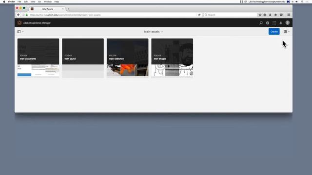 AEM Training: Upload images and files to the Digital Assets Manager DAM