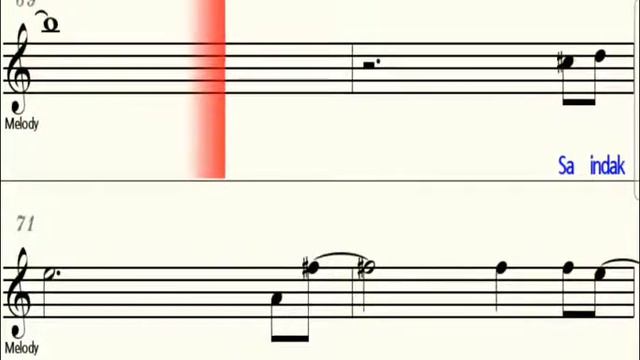 MAGANDANG GABI - C Instruments Flute/Violin - Play Along Sheet Music Backing Track
