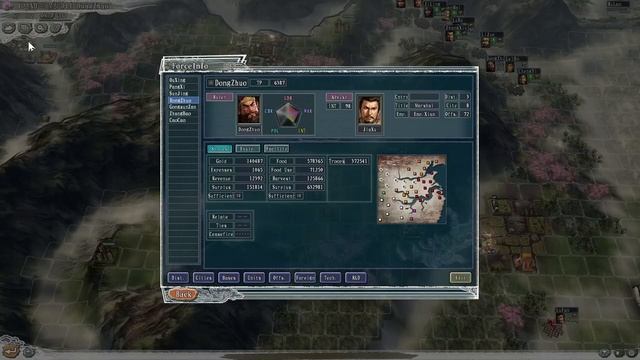 Romance of the Three Kingdoms XI with power-up kit yellow turbans Dong Zhuo playthrough part 12