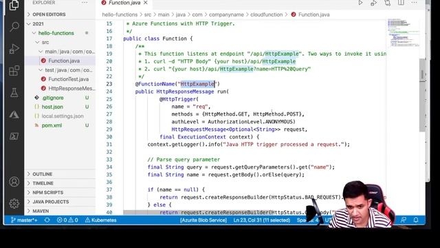 How to setup a HttpTrigger using Azure Functions in Java (2021). Your first step to micro-services.