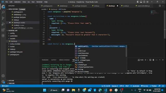 HOSPITAL API PART 2 || CONNECTING WITH MONGODB || CODING NINJAS SKILL TEST || BACKEND