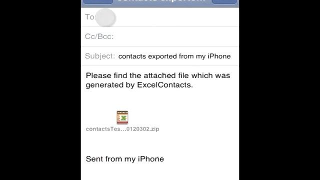 Import/Export contacts via Email