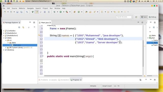 19  JAVA Swing GUI   JTable  واجهات الرسومية جافا