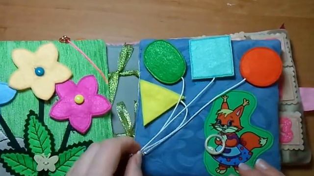 Детские развивающие книжки для самых маленьких из ткани и фетра "счёт от 1 до 5".