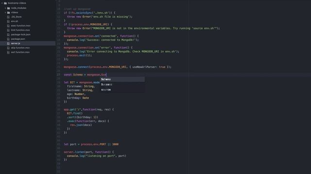 Bits of Good Bootcamp: Mongoose Schema