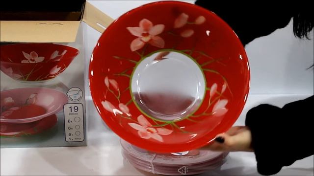 Столовый сервиз Luminarc Red Orchis 19 предметов G0663