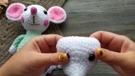 Плюшевая мышка крючком мастер класс/ Голова/ Часть 1