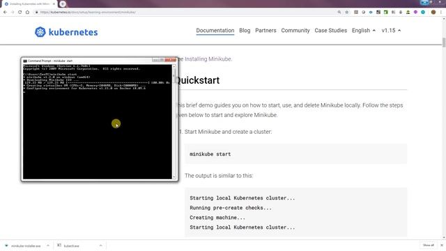 Kubernetes Install Minikube on Virtualbox on Windows