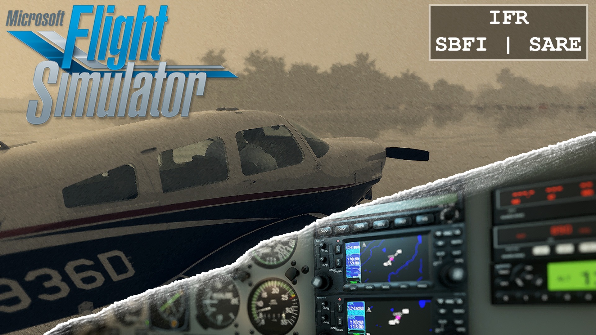 MSFS 2020 | IFR | Pipier PA28 III Arrow | Дождливое утро в Южной Америке