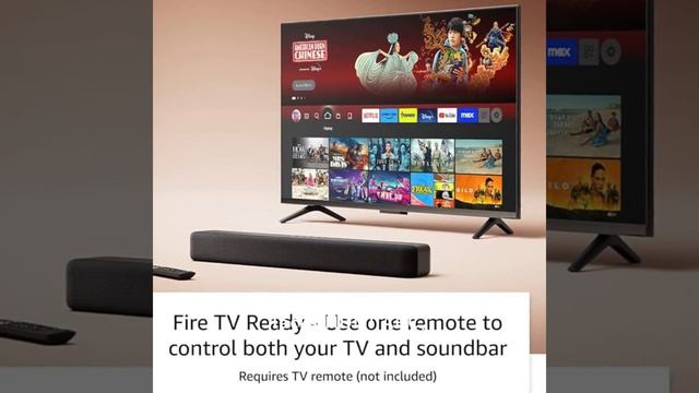 Amazon Fire TV Soundbar: 2.0 Speaker with DTS Virtual:X and Dolby Audio, Bluetooth Connectivity