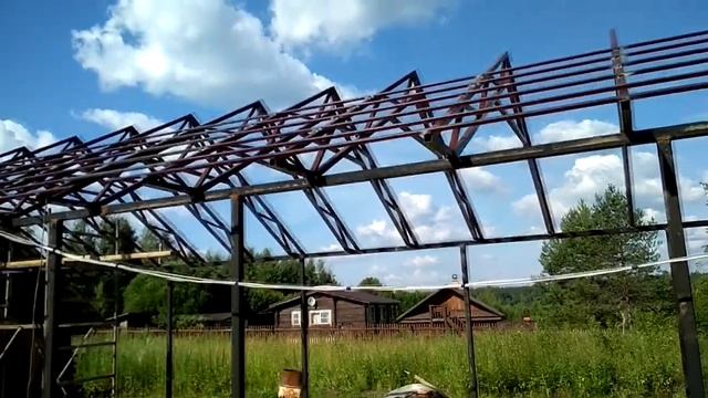 Навес своими руками. 2 часть.