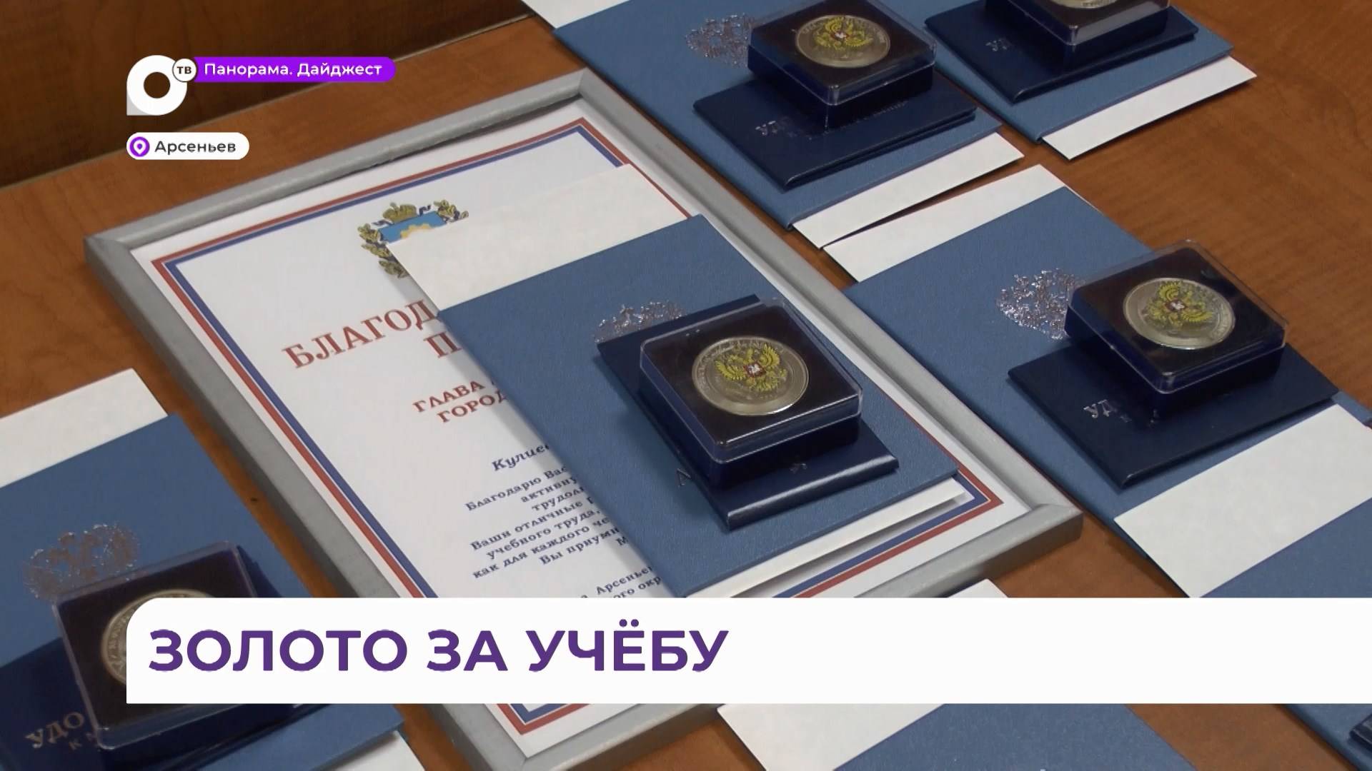 Выпускникам Арсеньева торжественно вручили удостоверения к медали «За отличие в учении»