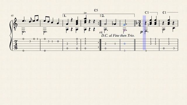 Under the Balcony - R. L. Seamon (18?? - 19??) - Tablature