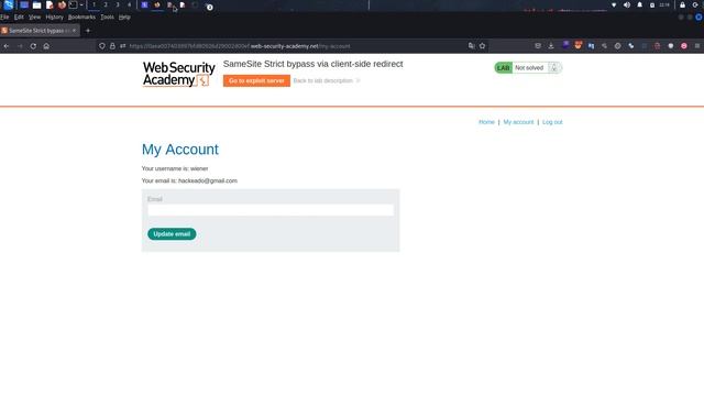 SameSite Strict bypass via client-side redirect