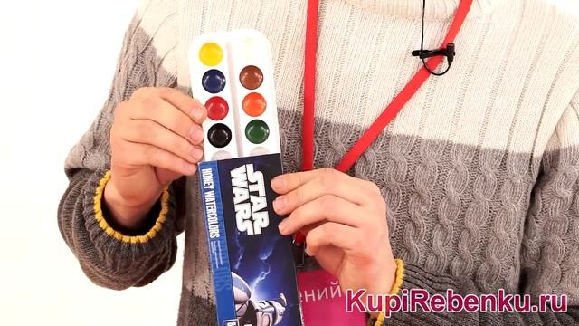 Star Wars. Краски акварельные медовые CWM-11S-PNT-BOX6 6 цветов.mp4